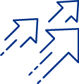 three upward facing arrows